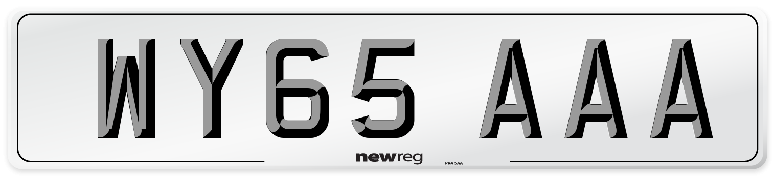 WY65 AAA Number Plate from New Reg